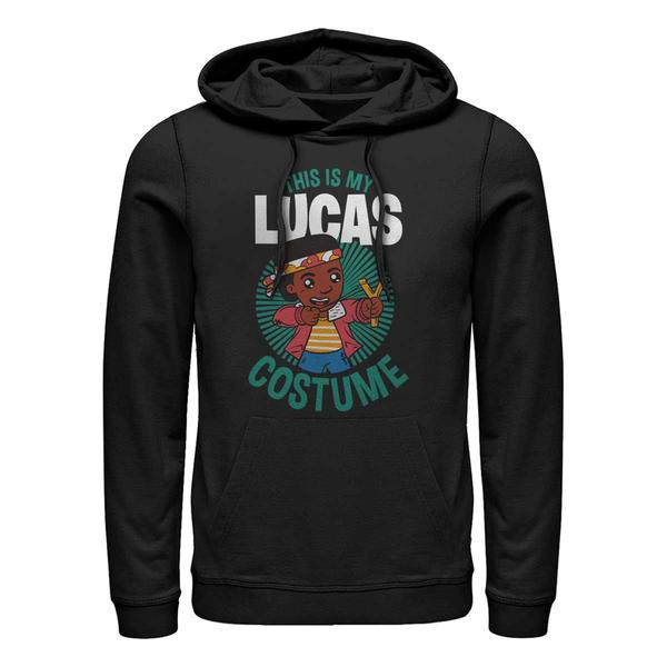 Aperçu: Netflix - Stranger Things - Lucas Costume - Halloween - Unisex Sweat à capuche - Noir - Devant