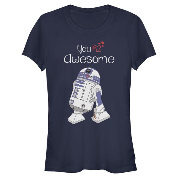 Star Wars - R2-D2 You R2 Awesome - Valentine's Day - Femme T-shirt - Bleu marine - Devant