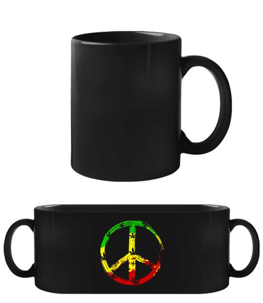 Aperçu: Reggae Peace - Tasse Noire - Noir - Devant
