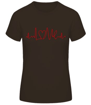 Fréquence Cardiaque - T-shirt standard Femme - Marron - Devant