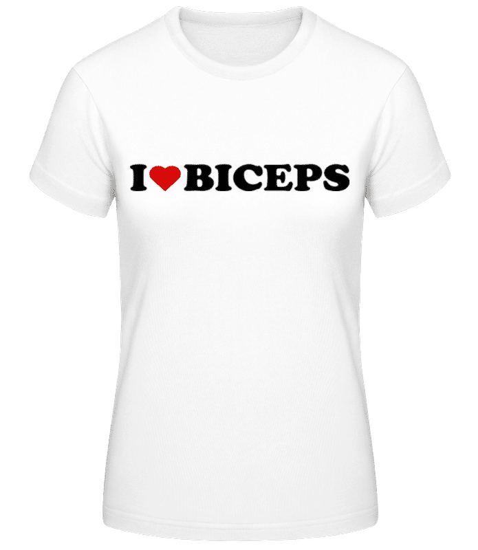 Aperçu: I Love Biceps - T-shirt standard Femme - Blanc - Devant