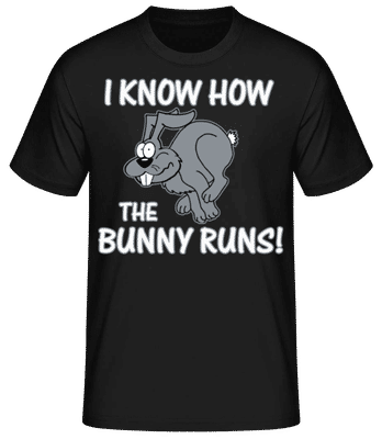 How The Bunny Runs - Männer Basic T-Shirt - Schwarz - Vorne