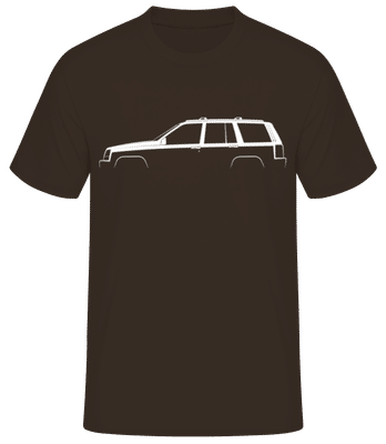 'Jeep Grand Cherokee (ZJ)' Silhouette - Männer Basic T-Shirt - Braun - Vorne