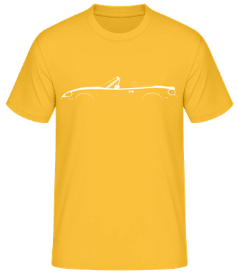 'Mazda MX-5 Miata NB' Silhouette - Camiseta básica para hombre - Amarillo dorado - delante