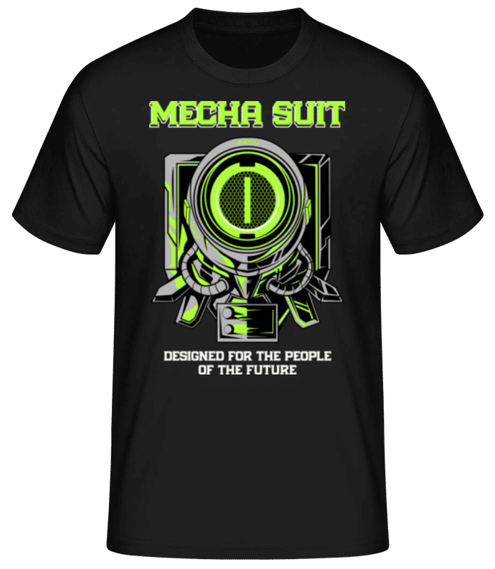 Vista previa: Mecha Suit - Camiseta básica para hombre - Negro - delante