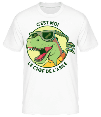 C'est Moi Le Chef De L’asile - T-shirt standard Homme - Blanc - Devant