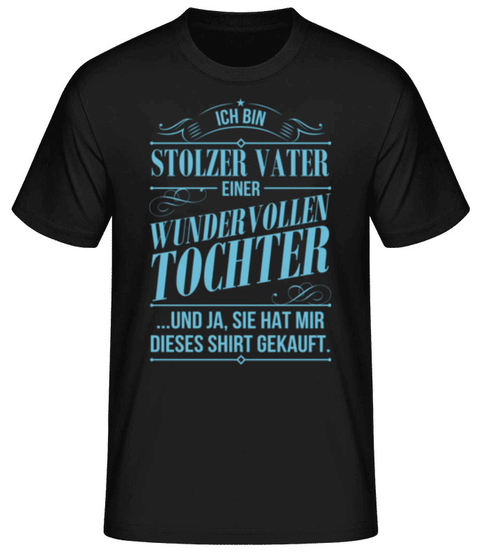 Vorschau: Ich Bin Stolzer Vater - Männer Basic T-Shirt - Schwarz - Vorne