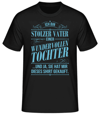 Ich Bin Stolzer Vater - Männer Basic T-Shirt - Schwarz - Vorne