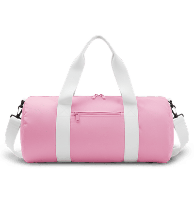 BagBase Retro Sports Bag - Pink / White - Front