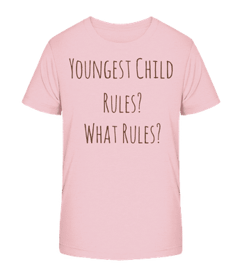 Youngest Child - Kid's Organic T-Shirt Stanley Stella 2.0 - Pink - Front