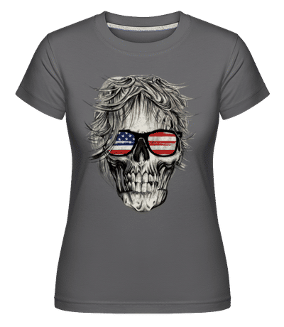Skull America -  T-shirt Shirtinator femme - Anthracite - Devant