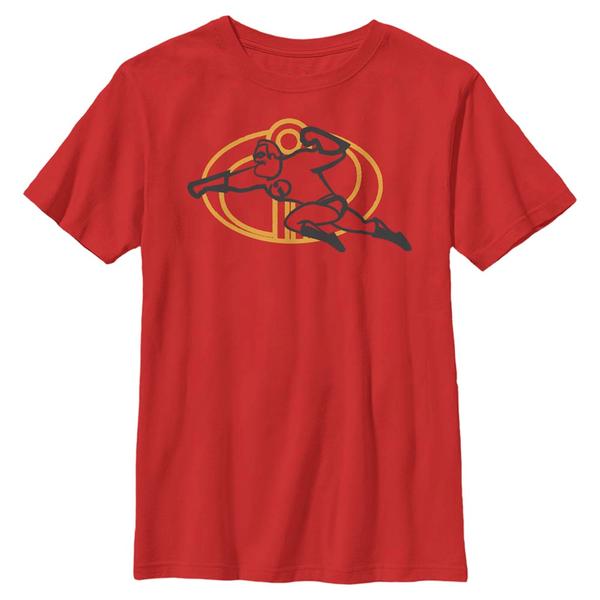 Preview: Pixar - Incredibles - Mr. Incredible Incredi Line - Kids T-Shirt - Red - Front