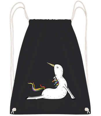Yoga Licorne En Prière - Sac à dos Drawstring - Noir - Vorn