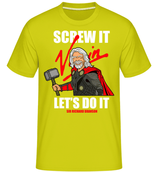 Preview: Richard Bronson Thor -  Shirtinator Men's T-Shirt - Lime - Front