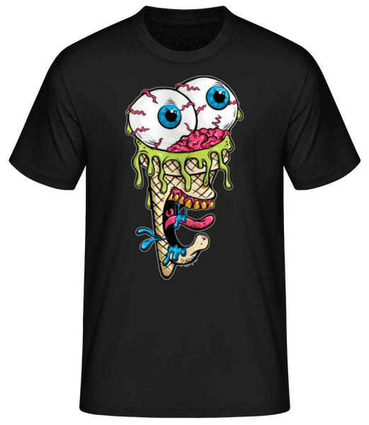 Aperçu: Glace D'Horreur - T-shirt standard Homme - Noir - Devant