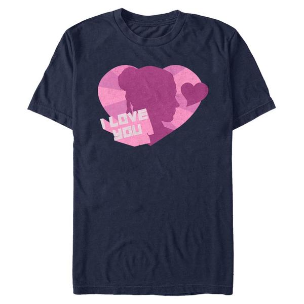 Preview: Star Wars - Princezna Leia Luv you Sil - Men's T-Shirt - Navy - Front