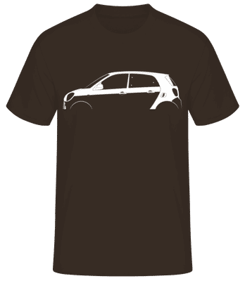 'Smart Forfour (W453)' Silhouette - Men's Basic T-Shirt - Brown - Front