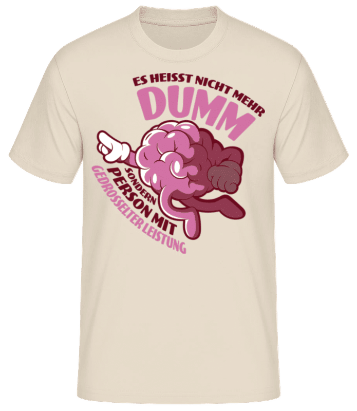 Vorschau: Person Mit Gedrosselter Leistung - Männer Basic T-Shirt - Creme - Vorne