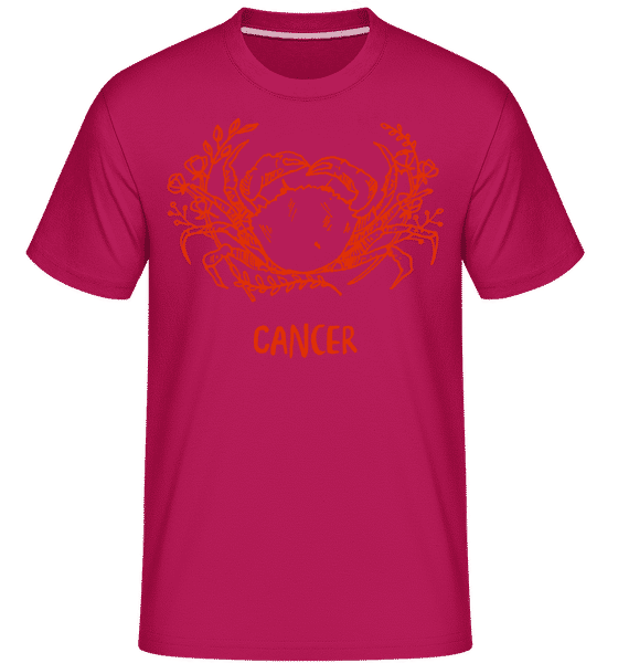 Preview: Scribble Style Zodiac Sign Cancer - Shirtinator Men's T-Shirt - Magenta - Front