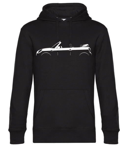 Preview: 'Mini Cooper Cabrio (F57)' Silhouette - Men’s Standard Hoodie - Black - Front