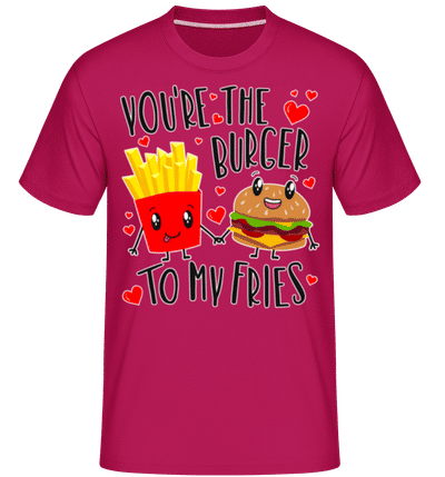 Burger To My Fries -  Shirtinator Men's T-Shirt - Magenta - Front