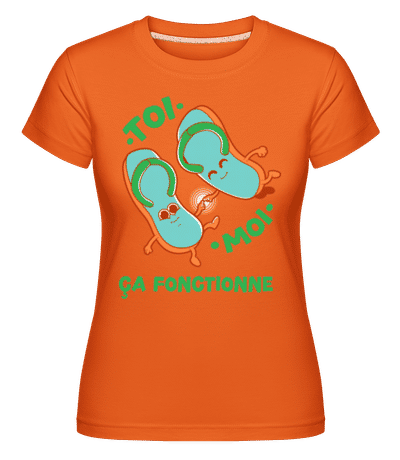 Toi Moi Ca Marche -  T-shirt Shirtinator femme - Orange - Devant
