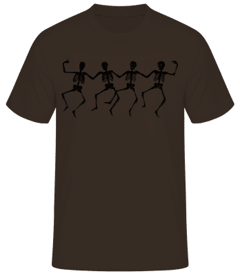 Squelettes Dancant - T-shirt standard Homme - Marron - Devant