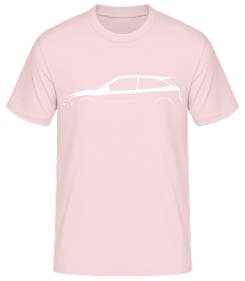 'Ford Focus RS Mk I' Silhouette - T-shirt standard Homme - Rose - Devant