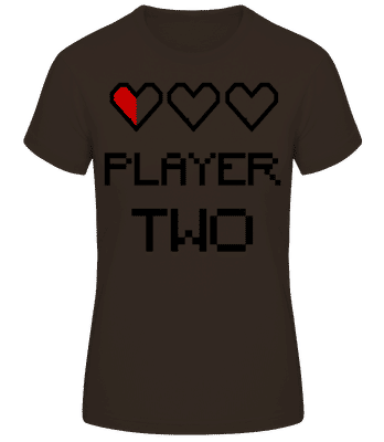 Player Two - Dámske basic tričko - Hnedá - Predné