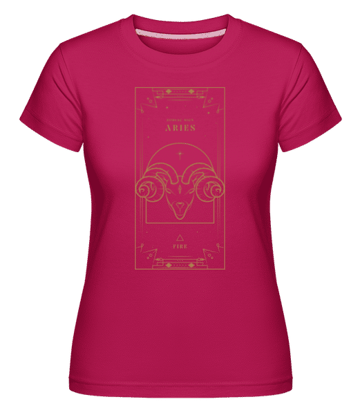 Aperçu: Art Deco Zodiac Sign Aries - T-shirt Shirtinator femme - Magenta - Devant