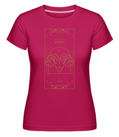 Art Deco Zodiac Sign Aries - T-shirt Shirtinator femme - Magenta - Devant