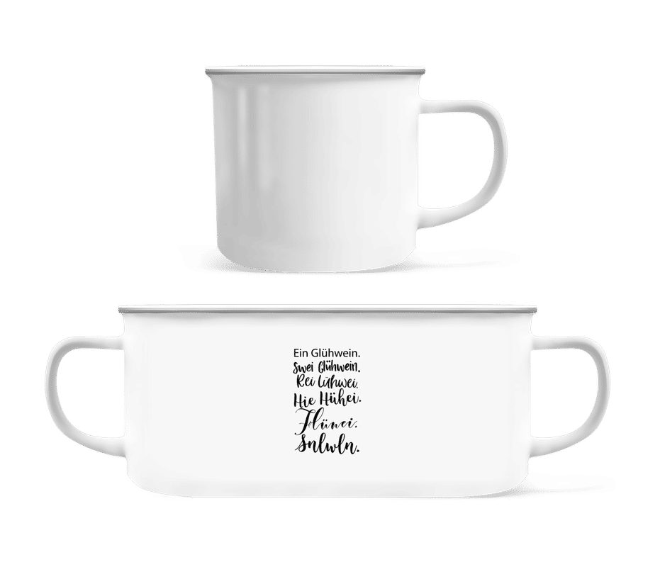 Vorschau: Glühwein Never Ending Story - Emaille-Tasse - Weiß - Vorne