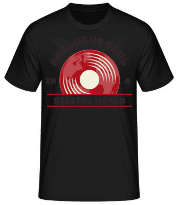 Vinyl Analogue Soul - Men's Basic T-Shirt - Black - Front