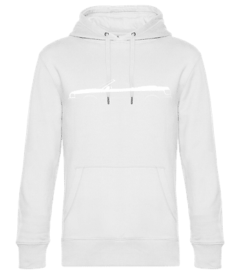 'Audi Cabriolet' Silhouette - Pánska štandardná mikina s kapucňou - Biela - Predné