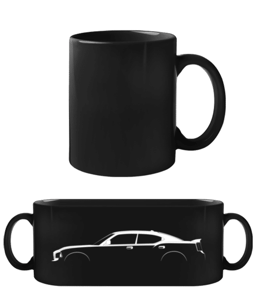 Aperçu: 'Dodge Charger SRT8' Silhouette - Tasse Noire - Noir - Devant
