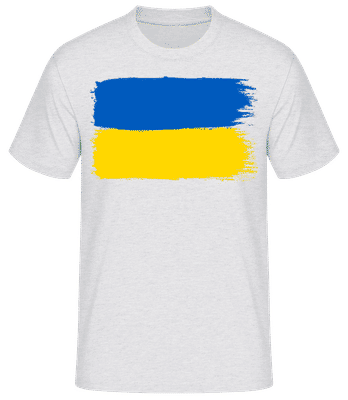 Country Flag Ukraine - Men's Basic T-Shirt - Heather grey - Front