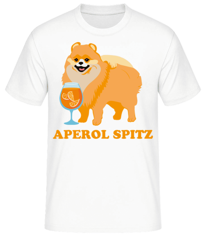 Vorschau: Aperol Spitz - Männer Basic T-Shirt - Weiß - Vorne