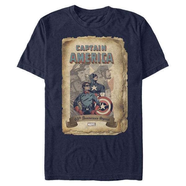 Aperçu: Marvel - Avengers - Captain America Old Western - Homme T-shirt - Bleu marine - Devant