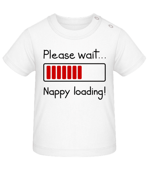 Aperçu: Nappy Loading! - T-shirt Bébé - Blanc - Devant