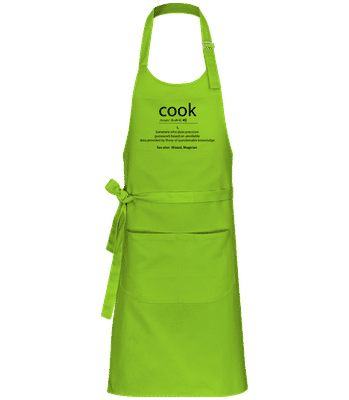 Cook Description - Profesionálna zástera - Limetková - Predné