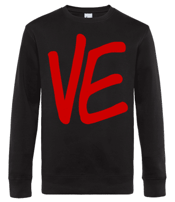 VE Red - Sweat-shirt standard pour homme - Noir - Devant