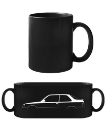 'Peugeot 309 GTi' Silhouette · Black Mug