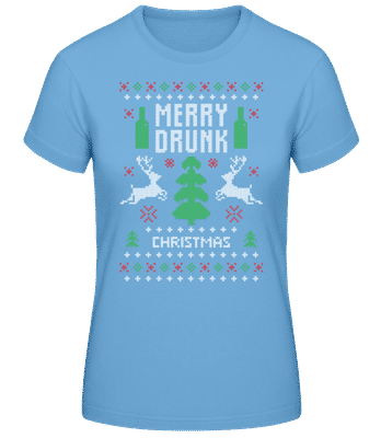 Merry Drunk Christmas - T-shirt standard Femme - Bleu clair - Devant