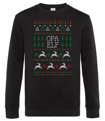 Opa Elf - Männer Standard Pullover - Schwarz - Vorne