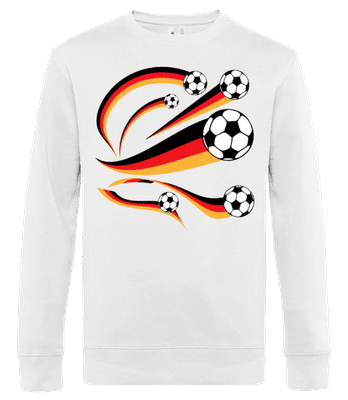 Deutsche Fahnen Mit Fußbällen - Männer Standard Pullover - Weiß - Vorne