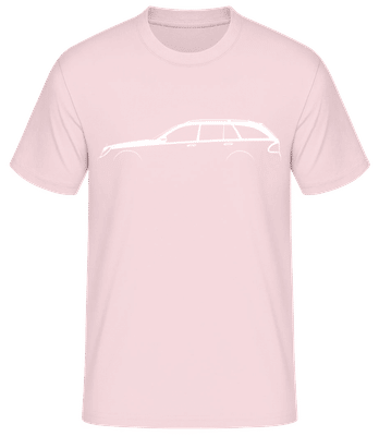 'Mercedes-Benz EQC N293' Silhouette - Männer Basic T-Shirt - Rosa - Vorne