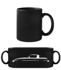 'Mazda RX-7 SA' Silhouette - Taza negra - Negro - delante