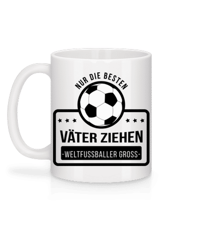 Väter Erziehen Weltfußballer - Tasse - Weiß - Hinten