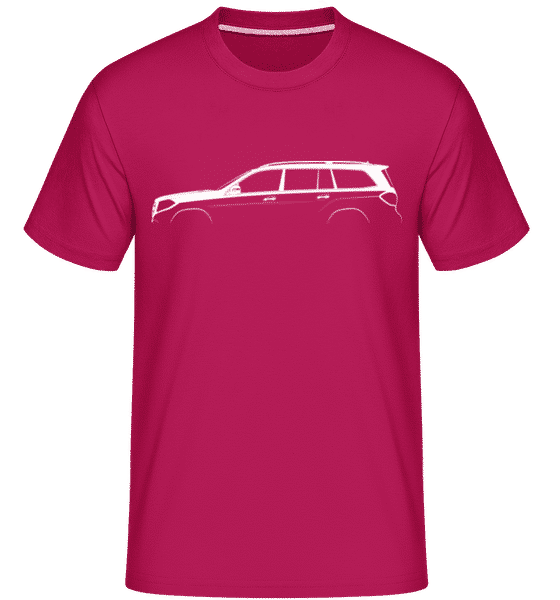 Preview: 'Mercedes-Benz GLS AMG X166' Silhouette - Shirtinator Men's T-Shirt - Magenta - Front