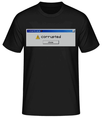Y2K Romantic.exe Corrupted - T-shirt standard Homme - Noir - Devant